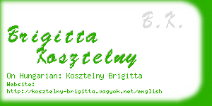 brigitta kosztelny business card